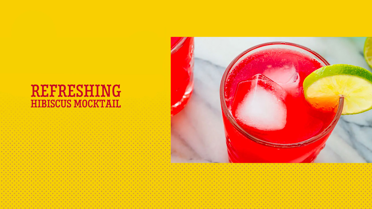 A glass of Refreshing Hibiscus Mocktail