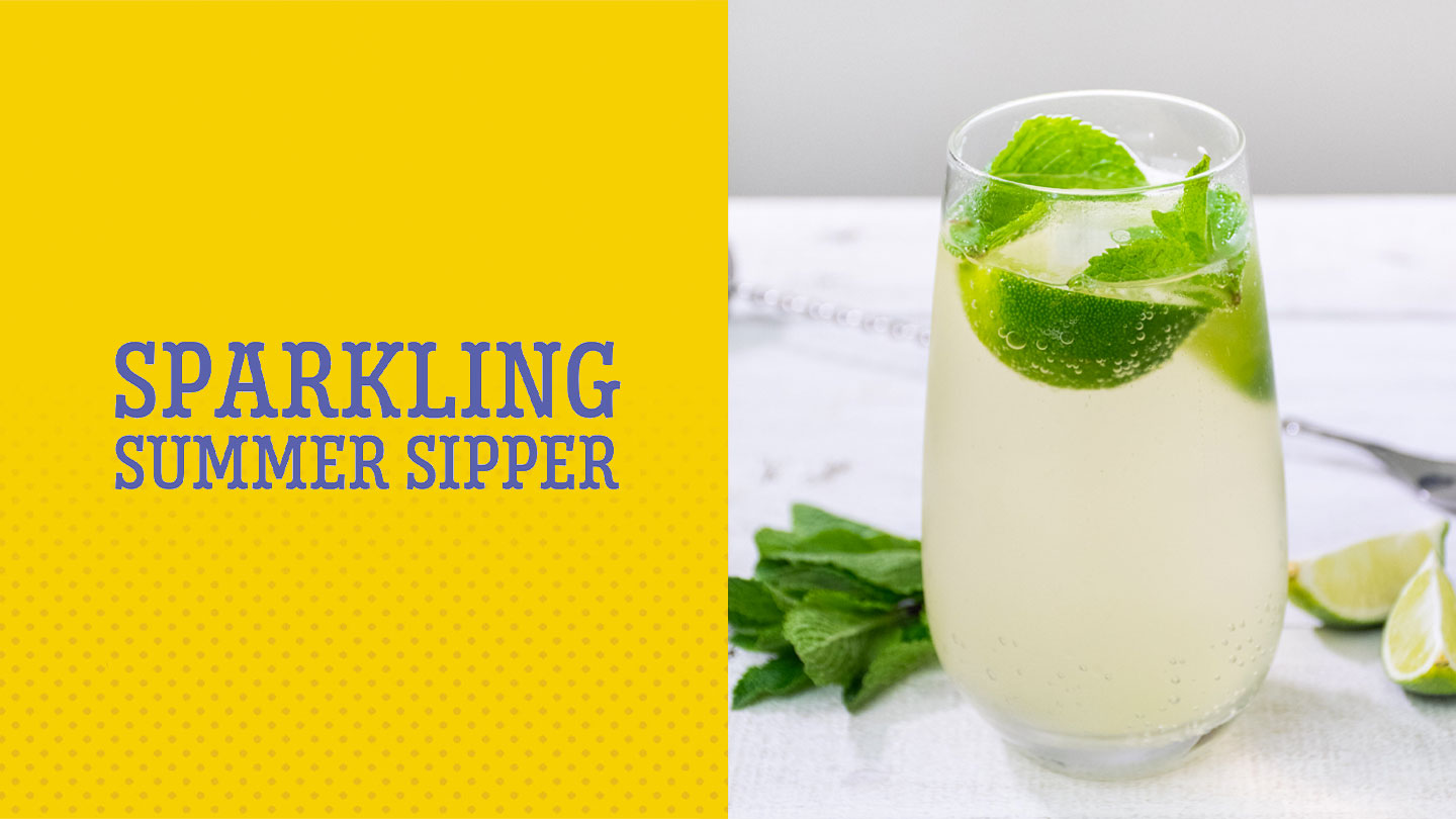A glass Sparkling Summer Sipper