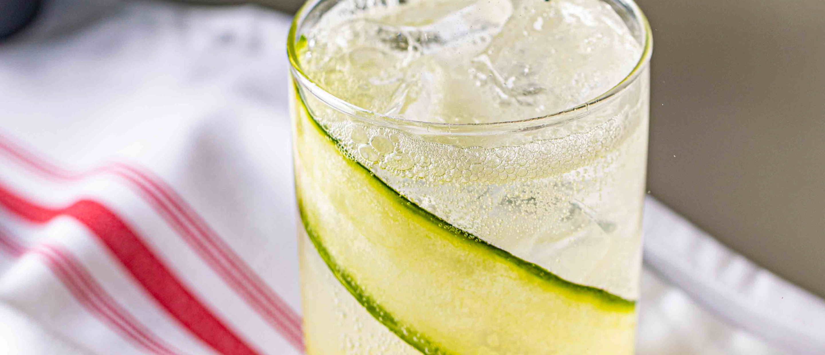 A glass of Cucumber Refresh