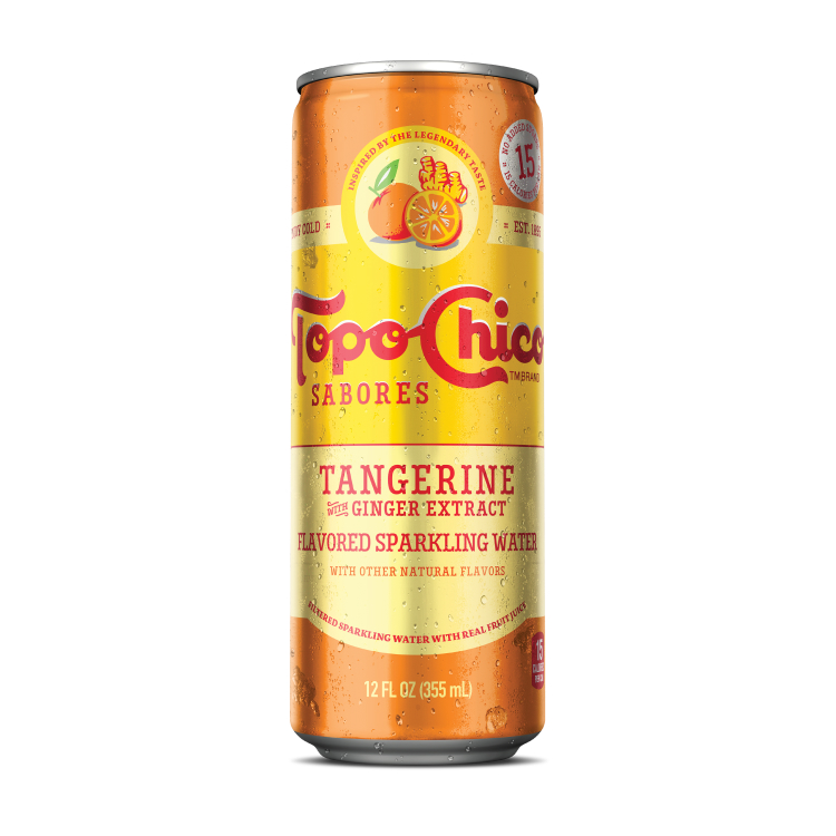 Topo Chico Sabores Tangerine with Ginger Extract- 12 oz 4 pack