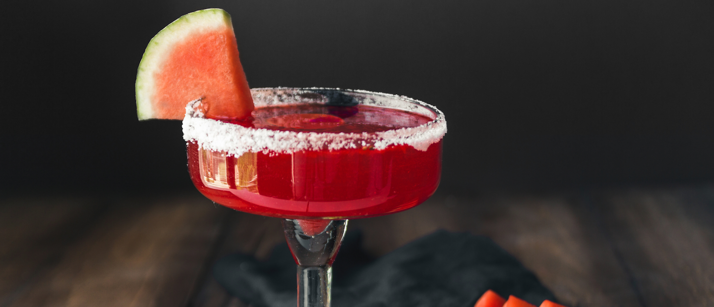 A glass of Watermelon Mocktini 