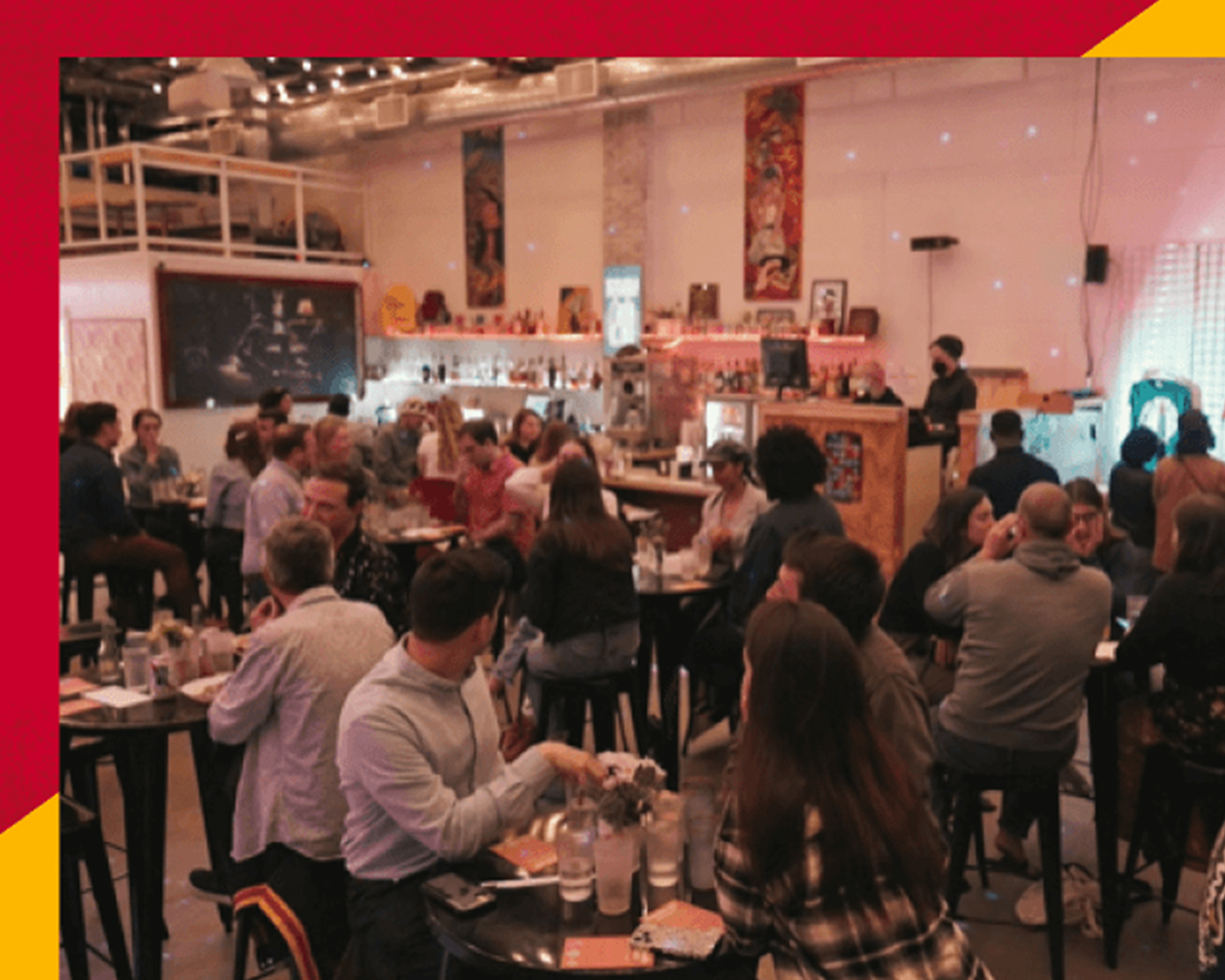 Group of people in the Foreign Air Supper Club