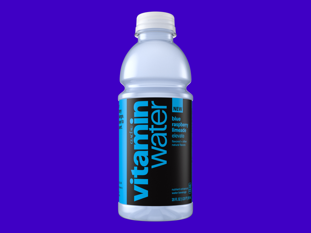 new vitaminwater elevate blue raspberry flavor