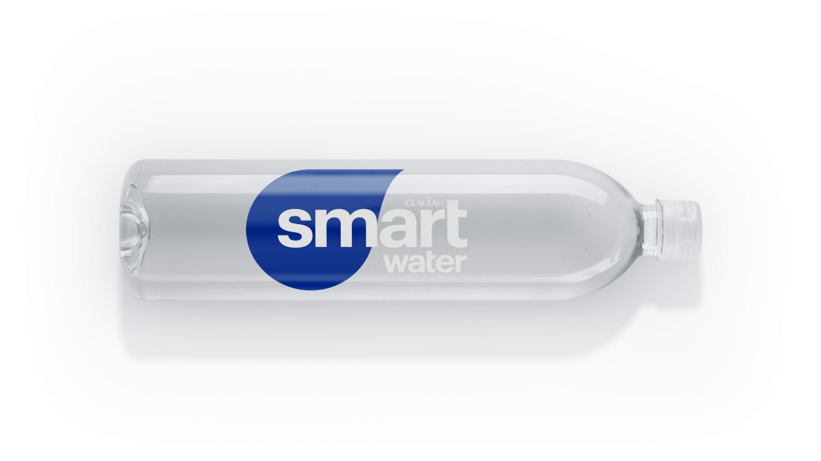 Glacéau Smartwater bottle on white background
