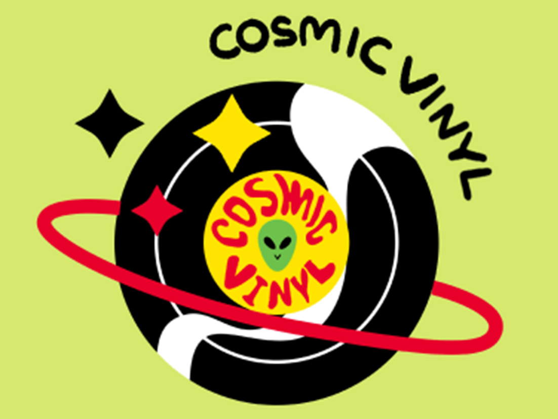 A cosmic vinyl illustration