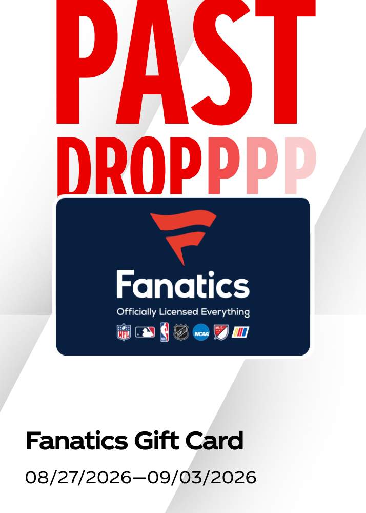 Past weekly prize drop showing a Fanatics digital gift card for the Coca-Cola Fall Football promo.