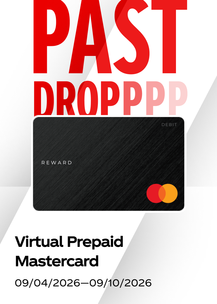 Past weekly prize drop displaying a virtual prepaid Mastercard for the Fall Football campaign.
