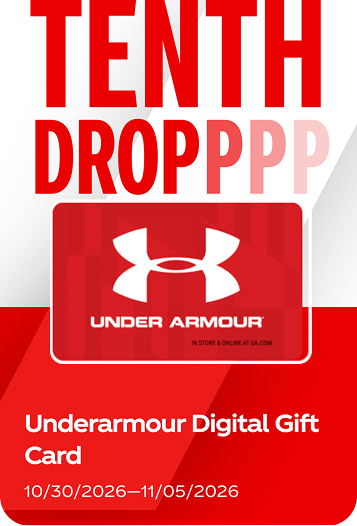 Tenth drop of the Coca-Cola fall football promo featuring a red Under Armour digital gift card.