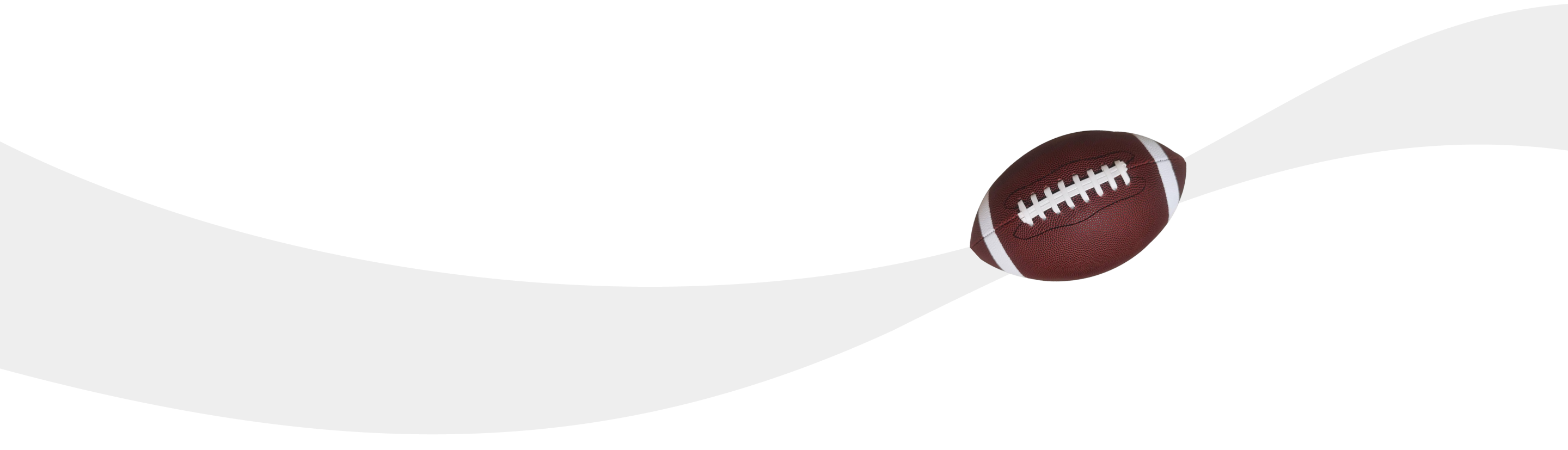 Decorative band for the fall football page showing a brown leather football on a black and white diagonal background.