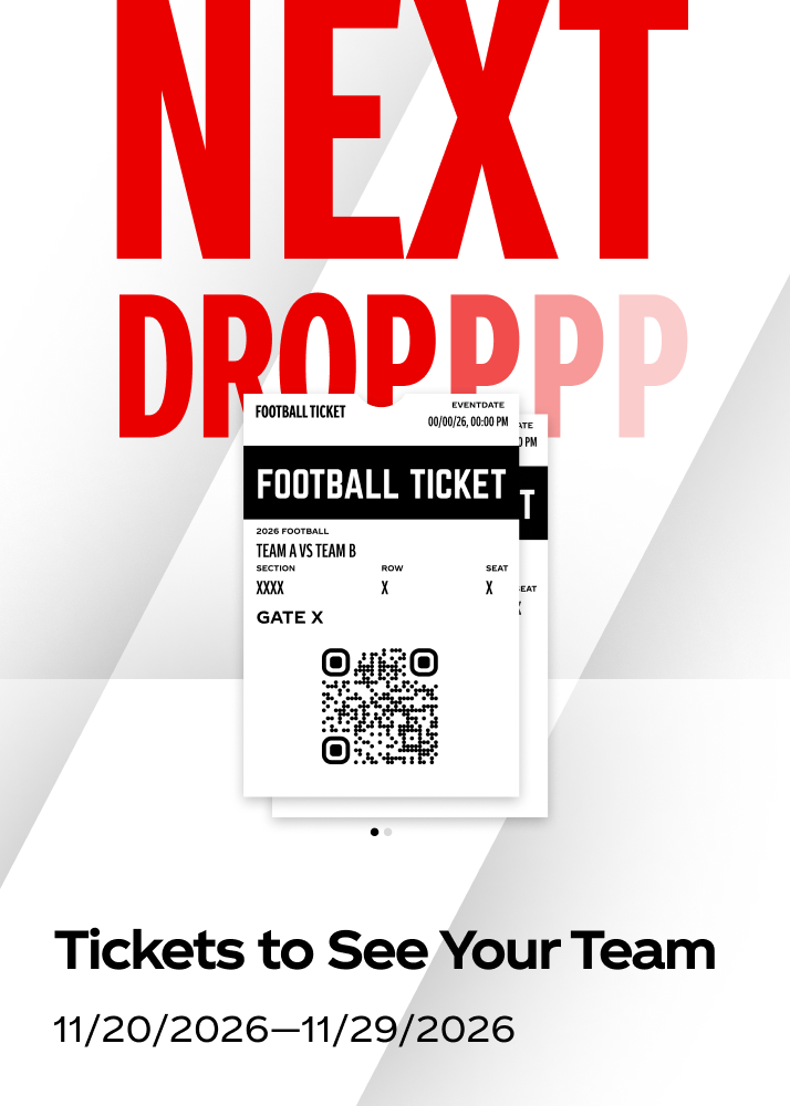 Live weekly prize drop featuring tickets to see your football team for the Fall Football promo.