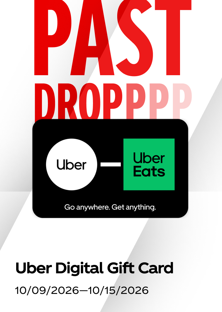 Past weekly prize drop showing an Uber digital gift card for the Fall Football campaign.