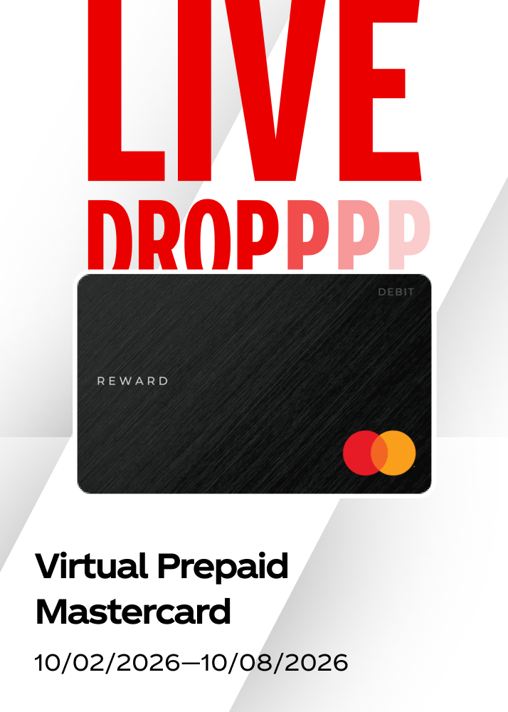 A black Mastercard debit card shown as a live digital prize drop for the hockey promo.