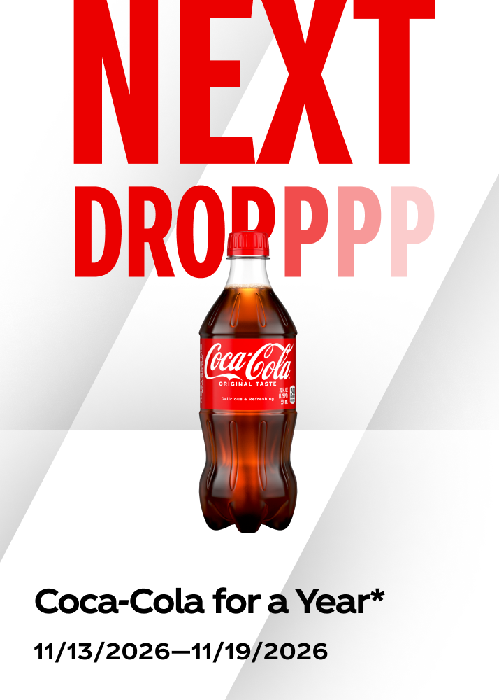 Next drop featuring Coca-Cola for a year in the fall hockey sweepstakes, running November 13 to 19.