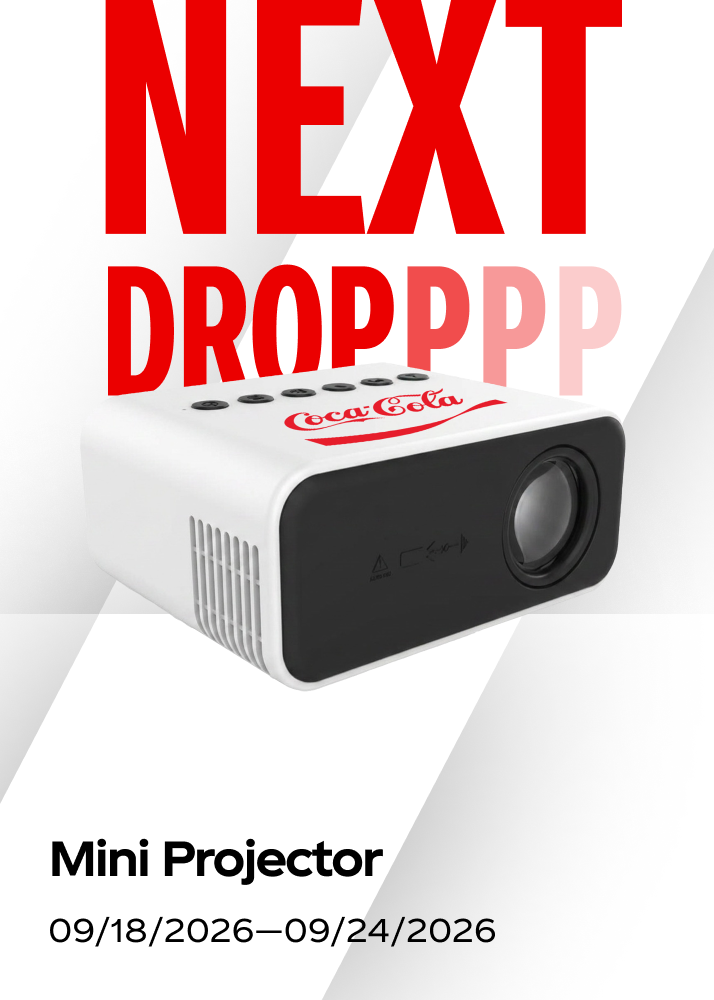 Next prize drop featuring a branded Coca-Cola mini projector for the fall hockey campaign, September 18 to 24.