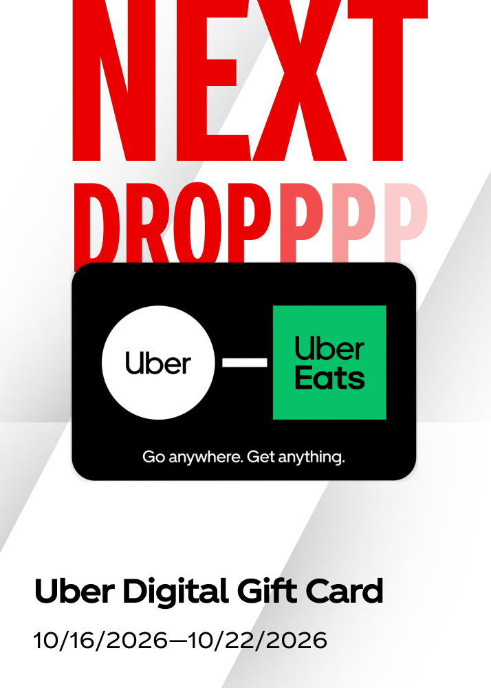 Upcoming prize drop for an Uber digital gift card in the Coca-Cola fall hockey promo, October 16 to 22.