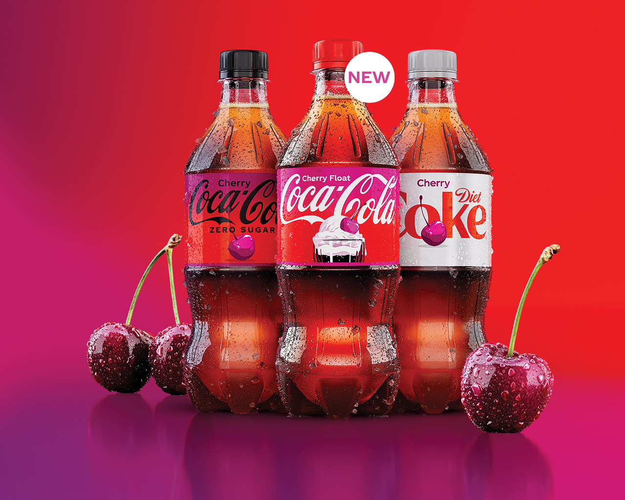 cans of coca-cola cherry float 