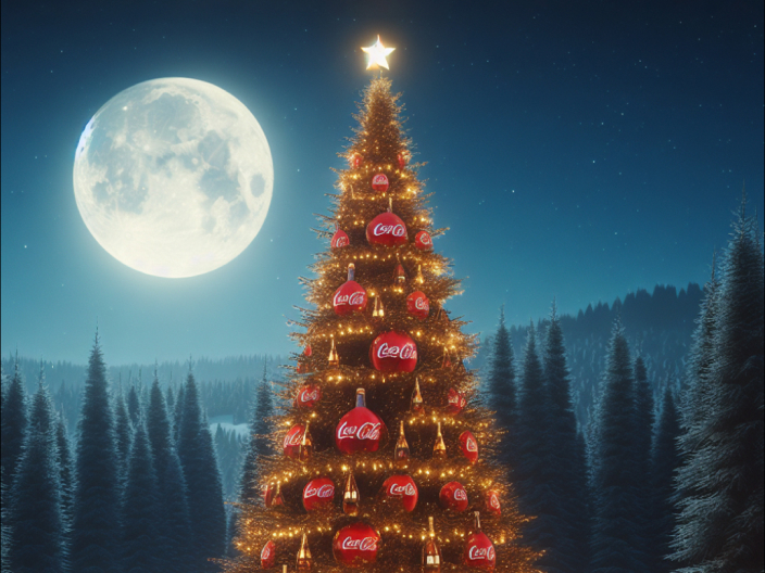 coca cola holiday tree