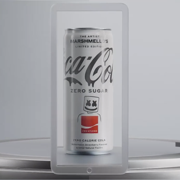Can of Marshmello limited edition Coke Zero