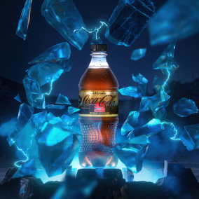 Coke Ultimate busting through ice