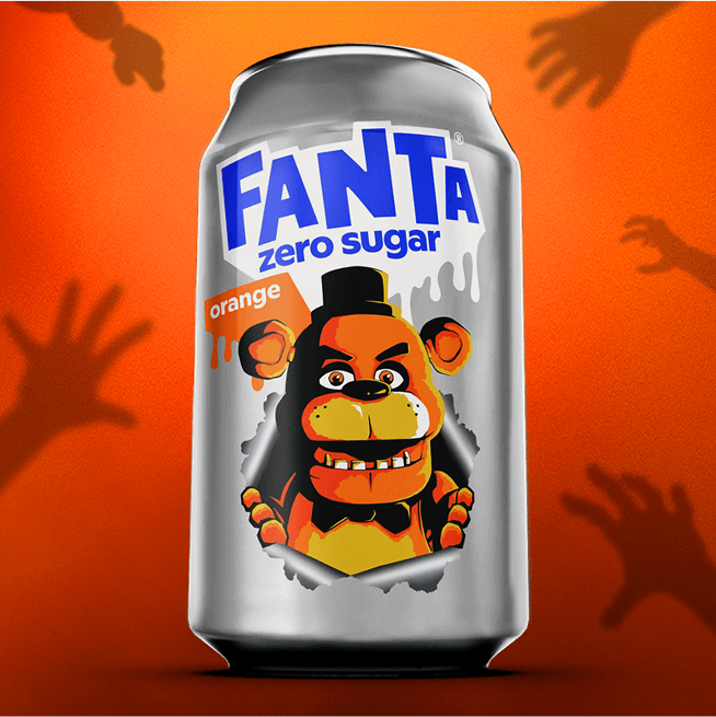 Fanta Zero Sugar can with Freddie Fazbear image featured