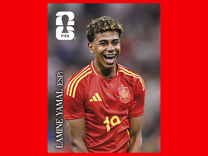 Panini FIFA sticker of Lamine Yamal