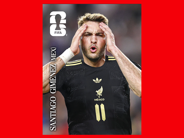 Panini FIFA sticker of Santiago Giménez