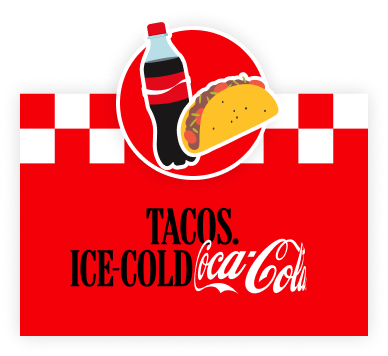 Tacos and ice-cold Coca-Cola