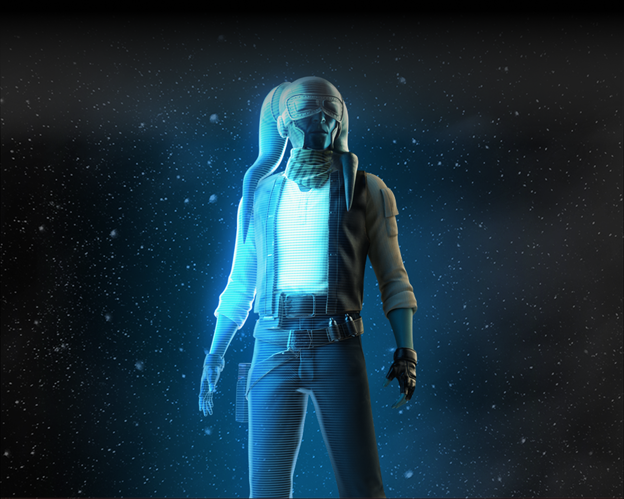 Star Wars Twi'Lek character against a starry black background