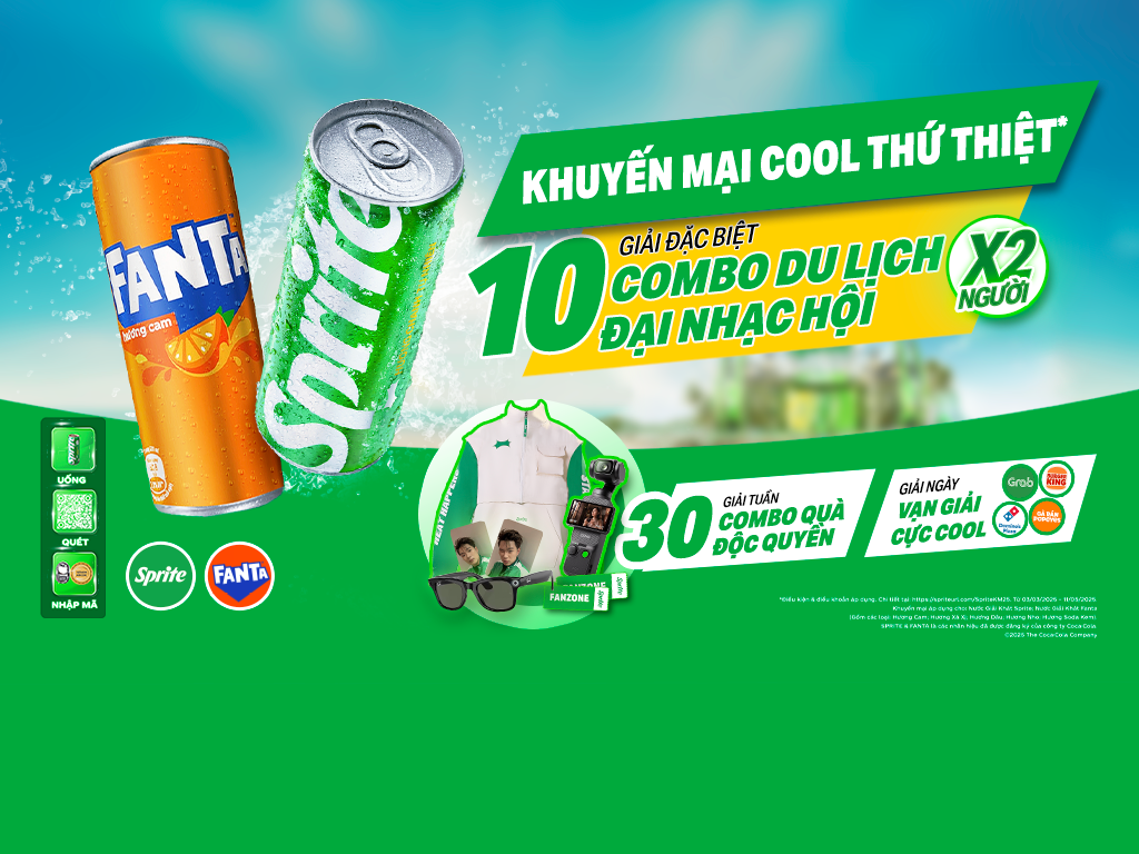 Khuyến Mại COOL THỨ THIỆT  cùng SPRITE & FANTA