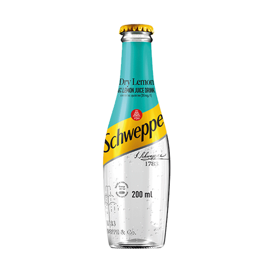 Bottle of Schweppes Dry Lemon