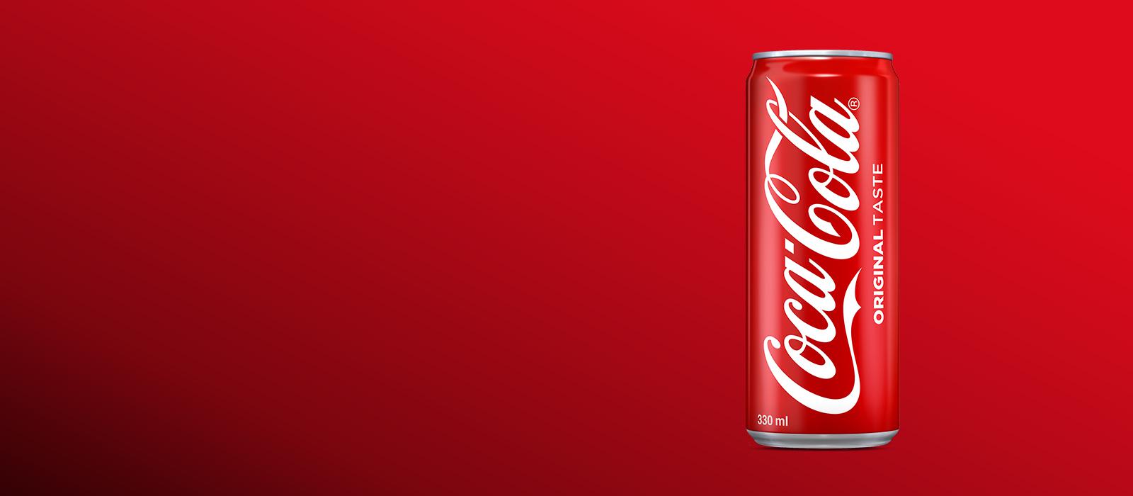 Coca-Cola logo on red background