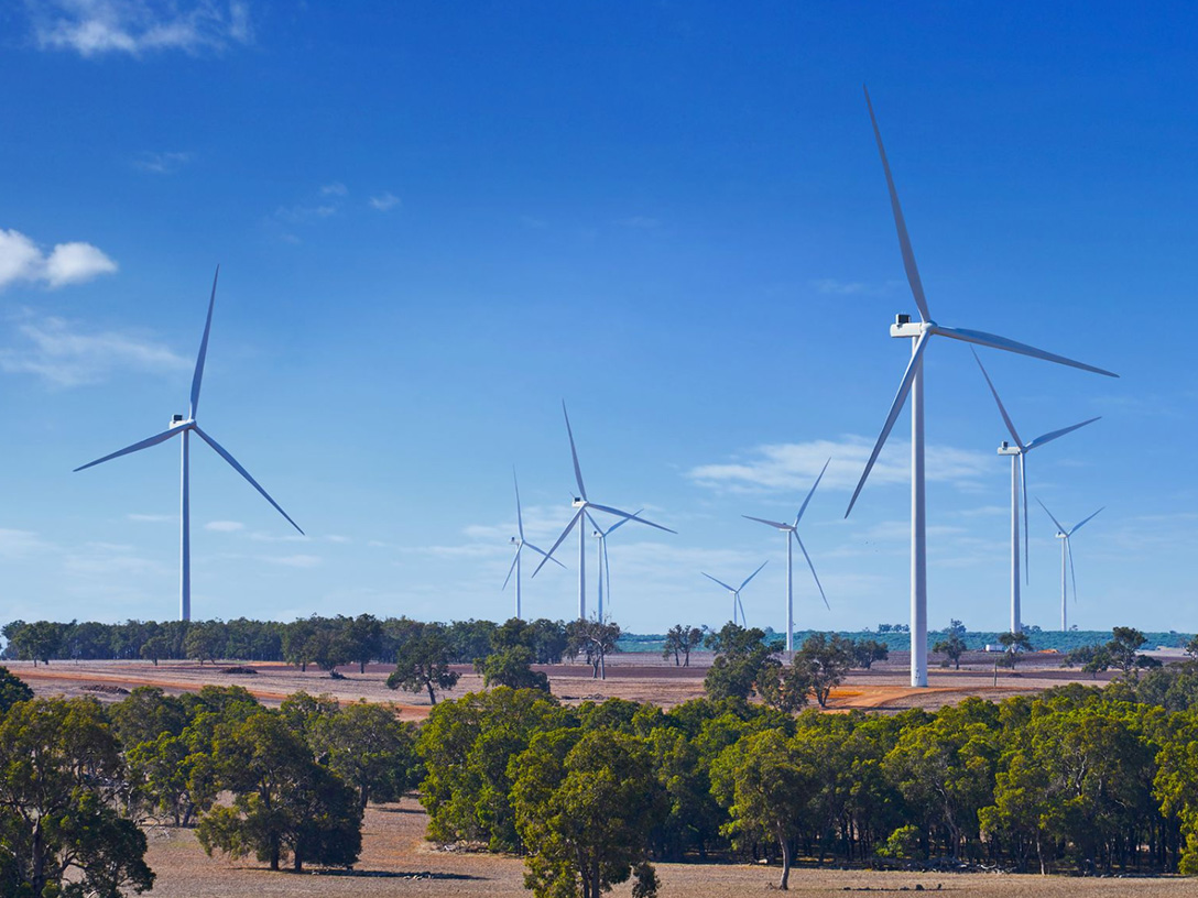 Yandin Wind Farm in Australia produces renewable electricity